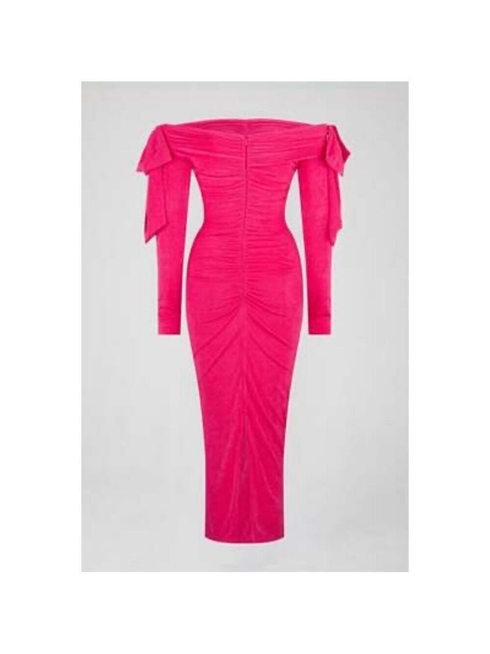 Women's ATOIR Pink Aliah Off-Shoulder Long Sleeve Midi Dress S